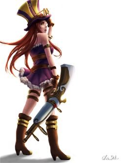 Caitlyn by h71115 HD Wallpaper Artwork Fan Art League of Legends lol