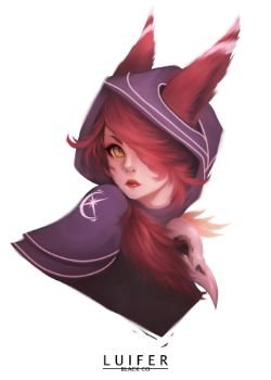 Xayah Portrait by Black-co HD Wallpaper Background Fan Art Artwork League of Legends lol