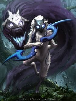 Kindred by mikurei26 HD Wallpaper Fan Art Artwork League of Legends lol
