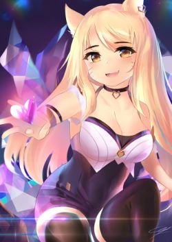 K/DA Ahri by RikaRyodo HD Wallpaper Background Fan Art Artwork League of Legends lol