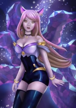 K/DA Ahri by lolienn HD Wallpaper Background Fan Art Artwork League of Legends lol