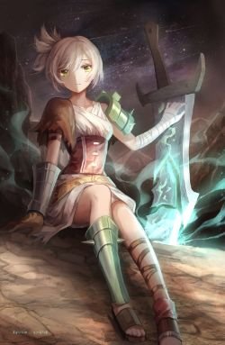 Riven by Kyuriin HD Wallpaper Background Fan Art Artwork League of Legends lol