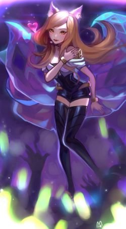 K/DA Ahri by miyamomi HD Wallpaper Background Fan Art Artwork League of Legends lol