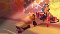 Jinx by miacat HD Wallpaper Background Fan Art Artwork League of Legends lol