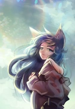 Ahri by Hilent (3) HD Wallpaper Background Fan Art Artwork League of Legends lol