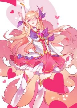 Star Guardian Ahri by -霸霸霸比- HD Wallpaper Background Fan Art Artwork League of Legends lol