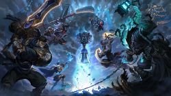 Worlds 2017 Promo (Garen, Wukong, Ashe, Ziggs, Lee Sin & Thresh) HD Wallpaper Background Official Art Artwork League of Legends lol