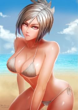 Pool Party Riven (Skin Concept) by BADCOMPZERO HD Wallpaper Fan Art Artwork League of Legends lol