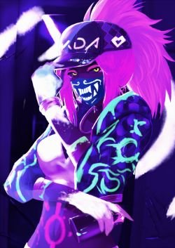 K/DA Akali by saggitary HD Wallpaper Background Fan Art Artwork League of Legends lol