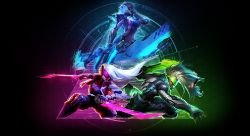 PROJECT Katarina, Ekko & Ashe by syraelx HD Wallpaper Fan Art Artwork League of Legends lol