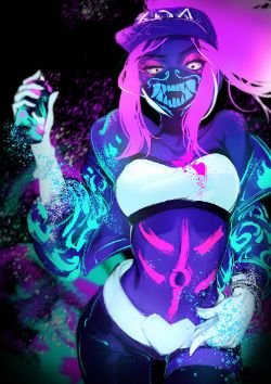 K/DA Akali by RINO_11 HD Wallpaper Background Fan Art Artwork League of Legends lol
