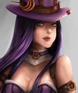 Caitlyn by saraiyjackris HD Wallpaper Background Fan Art Artwork League of Legends lol