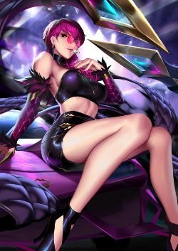 K/DA Evelynn by Cian yo HD Wallpaper Background Fan Art Artwork League of Legends lol