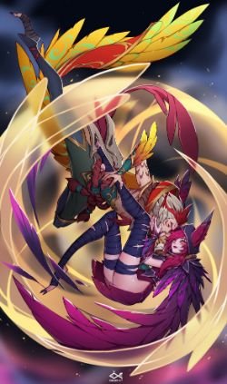 Xayah & Rakan by citemer HD Wallpaper Fan Art Artwork League of Legends lol