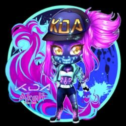 Chibi K/DA Akali by Yuko-tyann HD Wallpaper Background Fan Art Artwork League of Legends lol