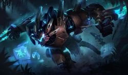 Mecha Rengar Splash Art HD 4k 6k Wallpaper Background Official Art Artwork League of Legends lol