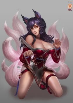 Ahri by BADCOMPZERO (3) League of Legends Artwork Wallpaper lol Fan Art