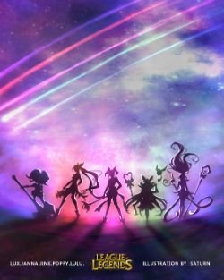 Star Guardian Lux, Janna, Jinx, Poppy & Lulu by Saturn HD Wallpaper Background Fan Art Artwork League of Legends lol