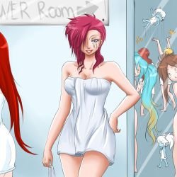 Vi, Katarina, Akali, Sona, Miss Fortune, Lux, Poppy & Tristana by Dweynie HD Wallpaper Fan Art Artwork League of Legends lol