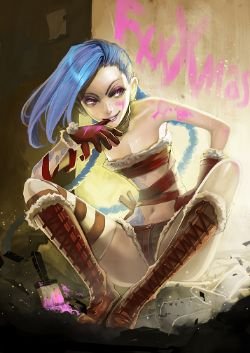Jinx by goomrrat HD Wallpaper Fan Art Artwork League of Legends lol