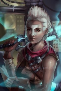 Female Ekko by RinRinDaishi Gender Swap Bend HD Wallpaper Fan Art Artwork League of Legends lol
