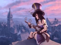 Caitlyn by tsuaii HD Wallpaper Artwork Fan Art League of Legends lol