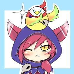 Chibi Xayah by Biyon HD Wallpaper Background Fan Art Artwork League of Legends lol
