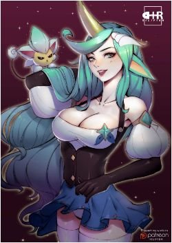 Pajama Guardian Soraka by XiLi FISH HD Wallpaper Background Fan Art Artwork League of Legends lol