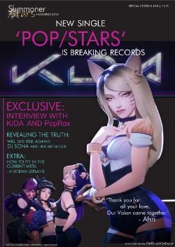 K/DA Ahri, Akali, Kai'Sa & Evelynn Magazine by PrincessOfFreljord HD Wallpaper Background Fan Art Artwork League of Legends lol