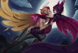 Xayah & Rakan by Lushies-Art HD Wallpaper Fan Art Artwork League of Legends lol