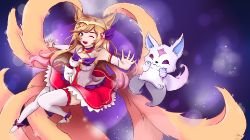 Star Guardian Ahri by Raphyne HD Wallpaper Background Fan Art Artwork League of Legends lol