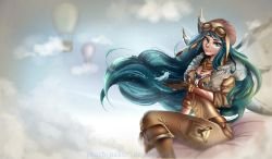Aviator Irelia Rework by Peachy-Peach1 HD Wallpaper Background Fan Art Artwork League of Legends lol
