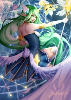 Star Guardian Soraka by Harimii HD Wallpaper Background Fan Art Artwork League of Legends lol