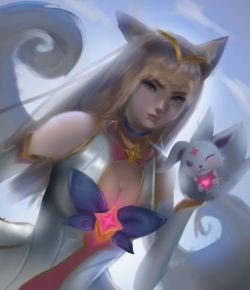 Star Guardian Ahri by tameiiki HD Wallpaper Background Fan Art Artwork League of Legends lol