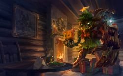 Festive Maokai Splash Art League of Legends Artwork Wallpaper lol