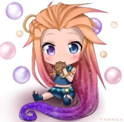 Chibi Zoe by TarnexART HD Wallpaper Background Fan Art Artwork League of Legends lol