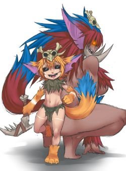 Female Mega Gnar by Exaxuxer Gender Swap Bend HD Wallpaper Fan Art Artwork League of Legends lol