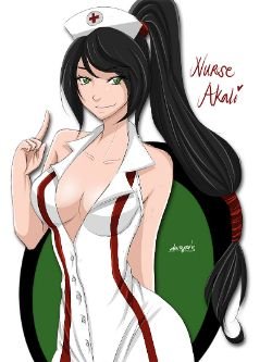 Nurse Akali by Dweynie League of Legends Artwork Wallpaper lol