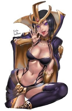 Sexy LeBlanc by KumikoPixiv (7) HD Wallpaper Fan Art Artwork League of Legends lol