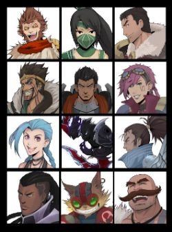 Darius, Wukong, Akali, Jayce, Draven, Vi, Jinx, Nocturne, Yasuo, Yasuo, Ziggs & Braum by ffSade HD Wallpaper Fan Art Artwork League of Legends lol