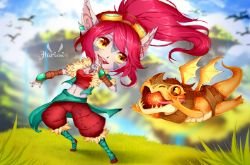 Dragon Trainer Tristana by Harimii HD Wallpaper Fan Art Artwork League of Legends lol