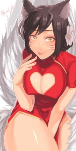 Ahri by うぇる HD Wallpaper Background Fan Art Artwork League of Legends lol