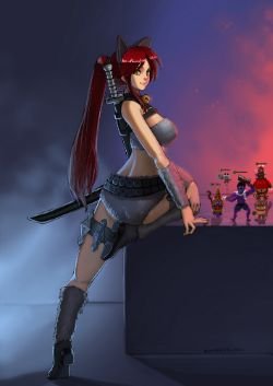 Kitty Cat Katarina by assassinASM HD Wallpaper Fan Art Artwork League of Legends lol