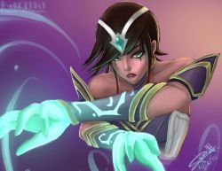 Karma by Firey-su HD Wallpaper Fan Art Artwork League of Legends lol