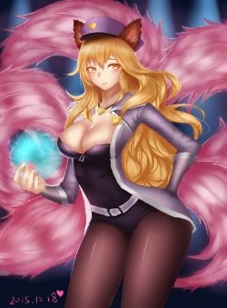 Popstar Ahri by 言魚 League of Legends Fan Art Artwork Wallpaper lol