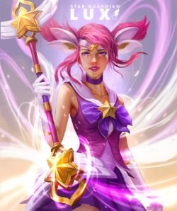 Star Guardian Lux by hoanghung161093 HD Wallpaper Background Fan Art Artwork League of Legends lol