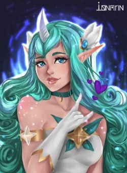 Star Guardian Soraka by Ionarin HD Wallpaper Background Fan Art Artwork League of Legends lol