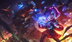Super Galaxy Annie Splash Art HD 4k 6k Wallpaper Background Official Art Artwork League of Legends lol