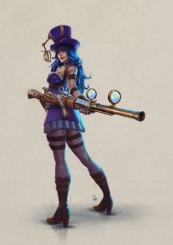 Caitlyn by bahadirbaris HD Wallpaper Background Fan Art Artwork League of Legends lol