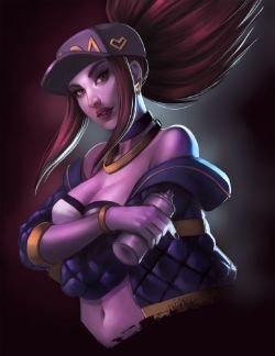 K/DA Akali by d-breeze HD Wallpaper Background Fan Art Artwork League of Legends lol